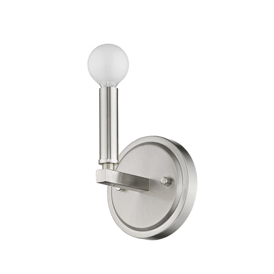 One Light Silver Wall Sconce - Homeroots