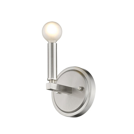 One Light Silver Wall Sconce - Homeroots
