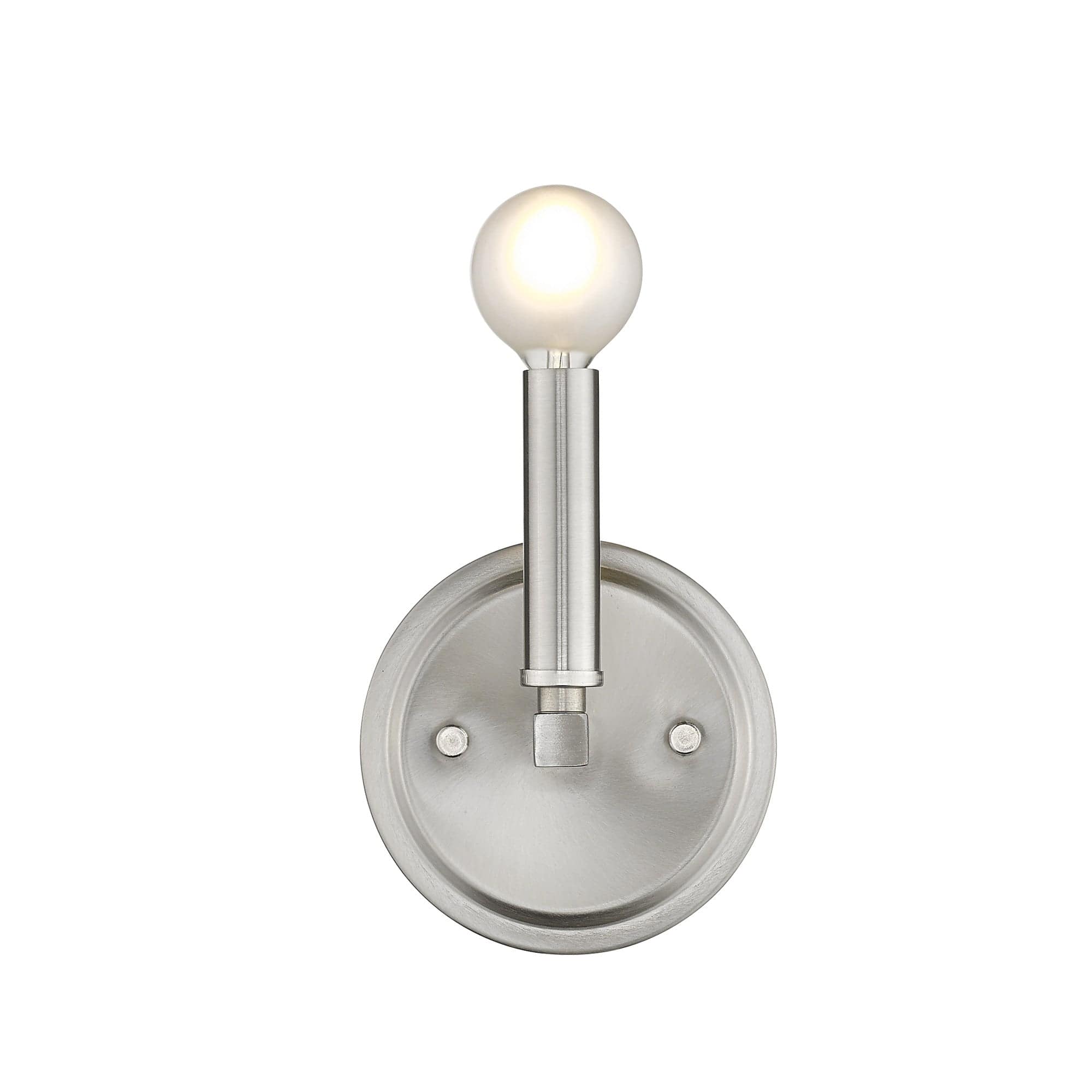 One Light Silver Wall Sconce - Homeroots