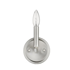 One Light Silver Wall Sconce - Homeroots