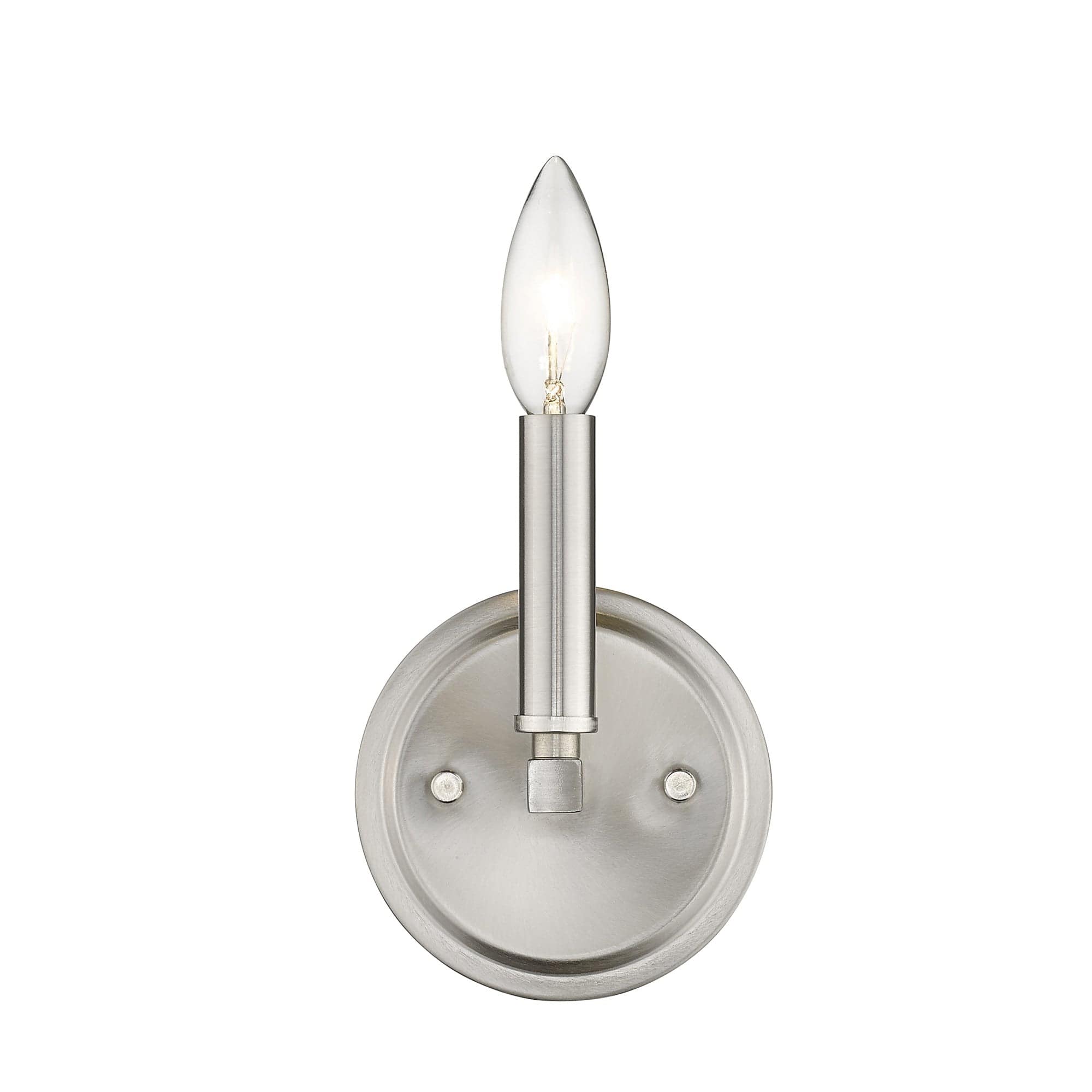 One Light Silver Wall Sconce - Homeroots