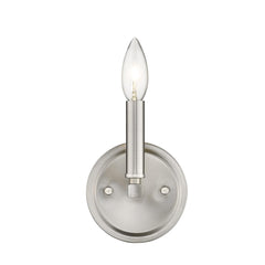 One Light Silver Wall Sconce - Homeroots