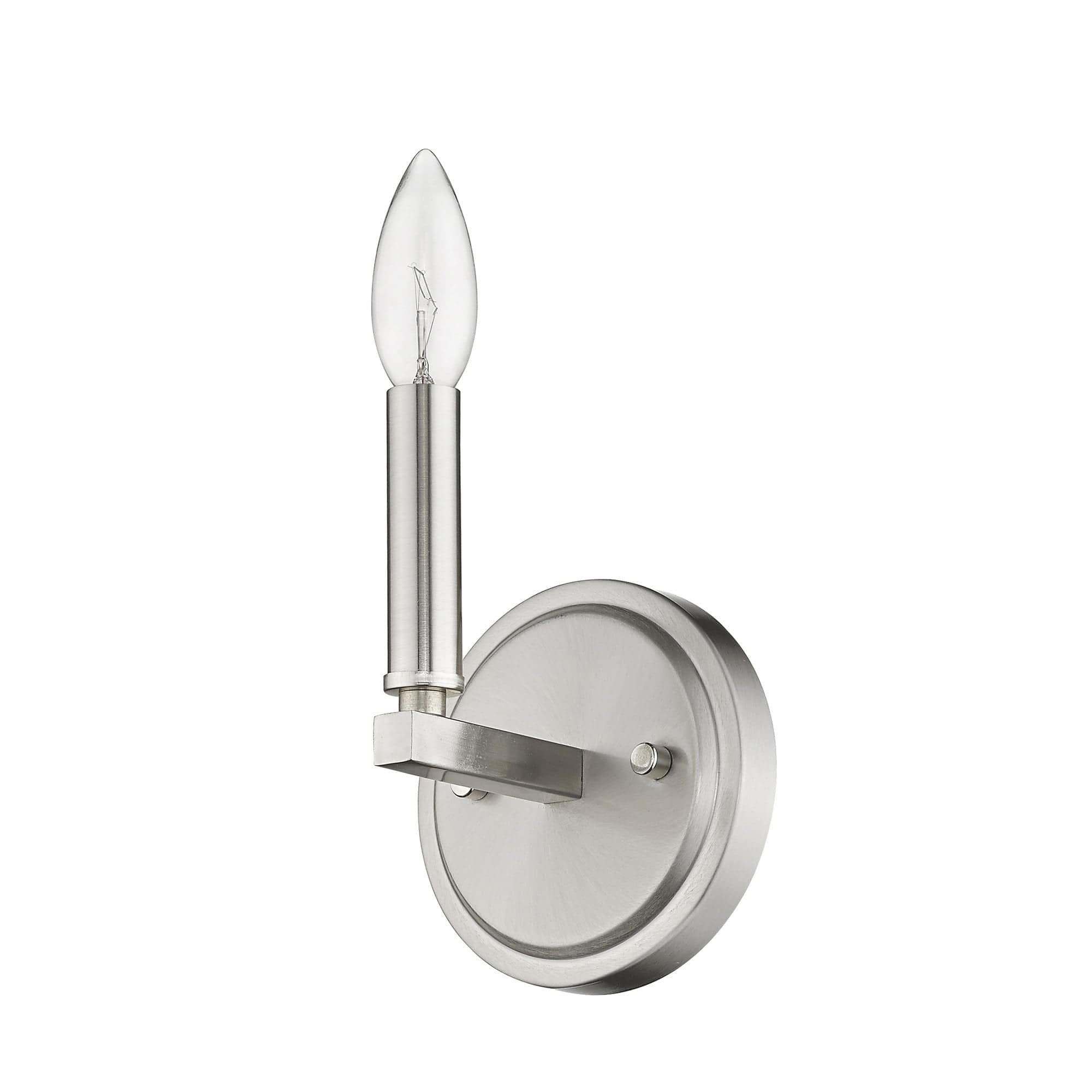 One Light Silver Wall Sconce - Homeroots