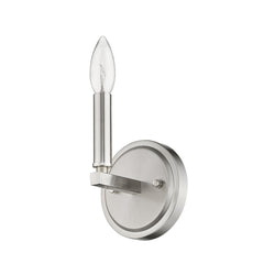 One Light Silver Wall Sconce - Homeroots