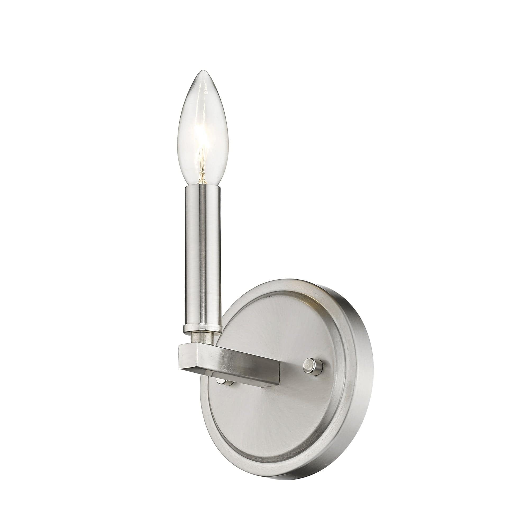 One Light Silver Wall Sconce - Homeroots