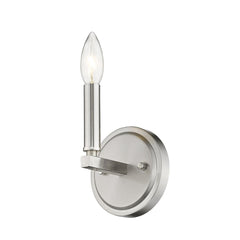One Light Silver Wall Sconce - Homeroots