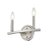 Two Light Silver Wall Sconce - Homeroots - Flyclothing LLC