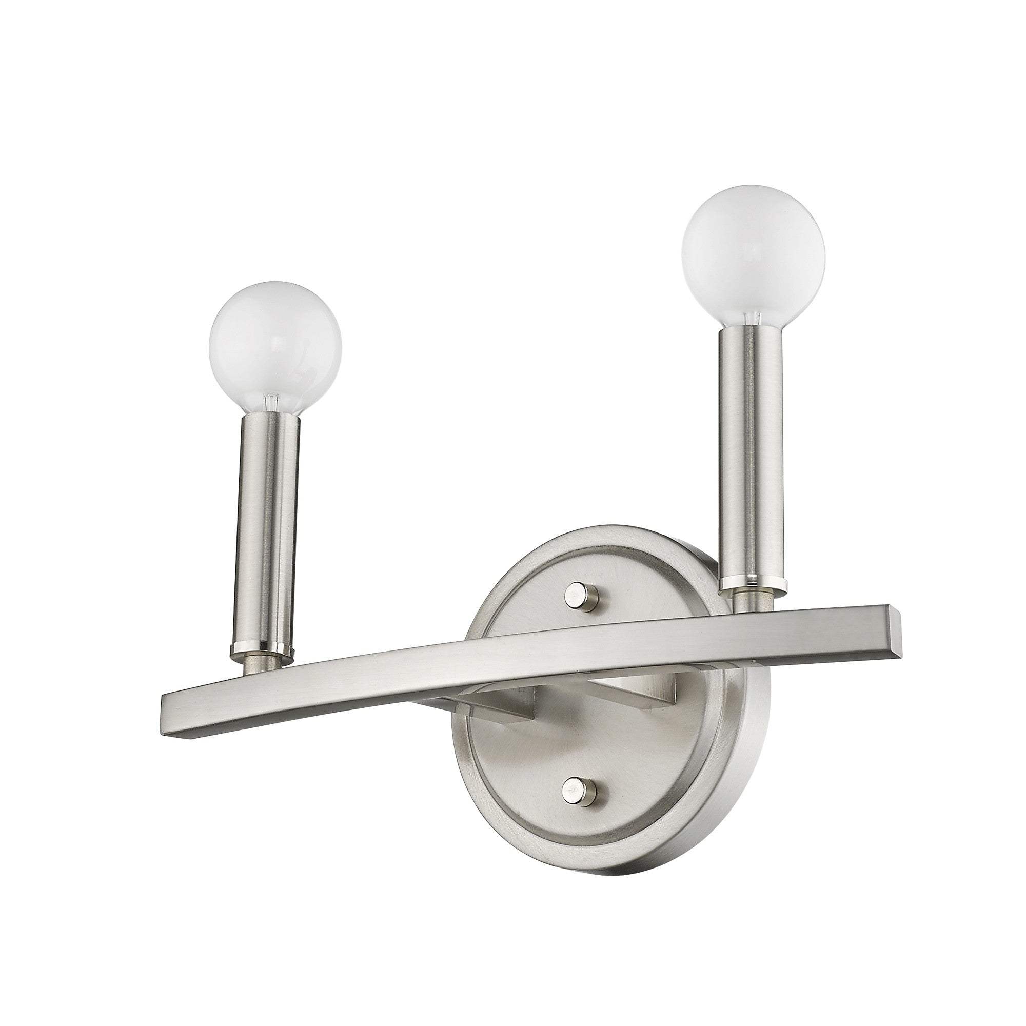 Two Light Silver Wall Sconce - Homeroots - Flyclothing LLC