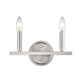 Two Light Silver Wall Sconce - Homeroots - Flyclothing LLC