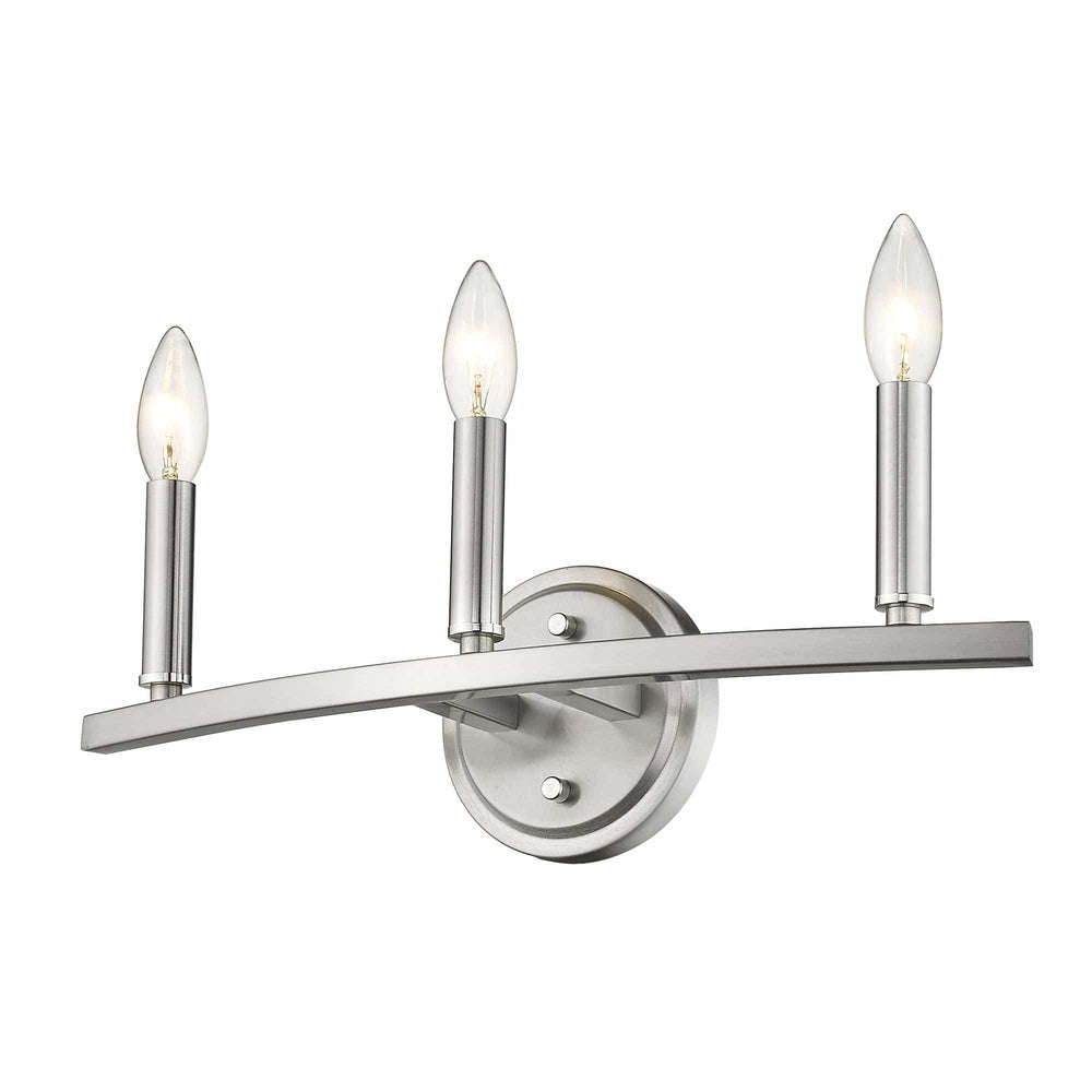 Three Light Silver Wall Sconce - Homeroots - Flyclothing LLC
