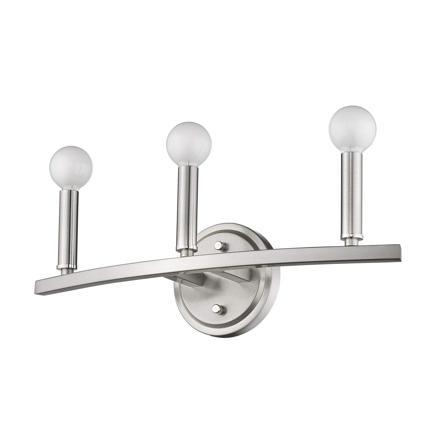 Three Light Silver Wall Sconce - Homeroots - Flyclothing LLC