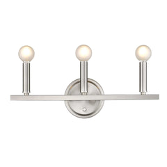 Three Light Silver Wall Sconce - Homeroots