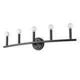Sawyer 5-Light Matte Black Vanity - Homeroots - Flyclothing LLC