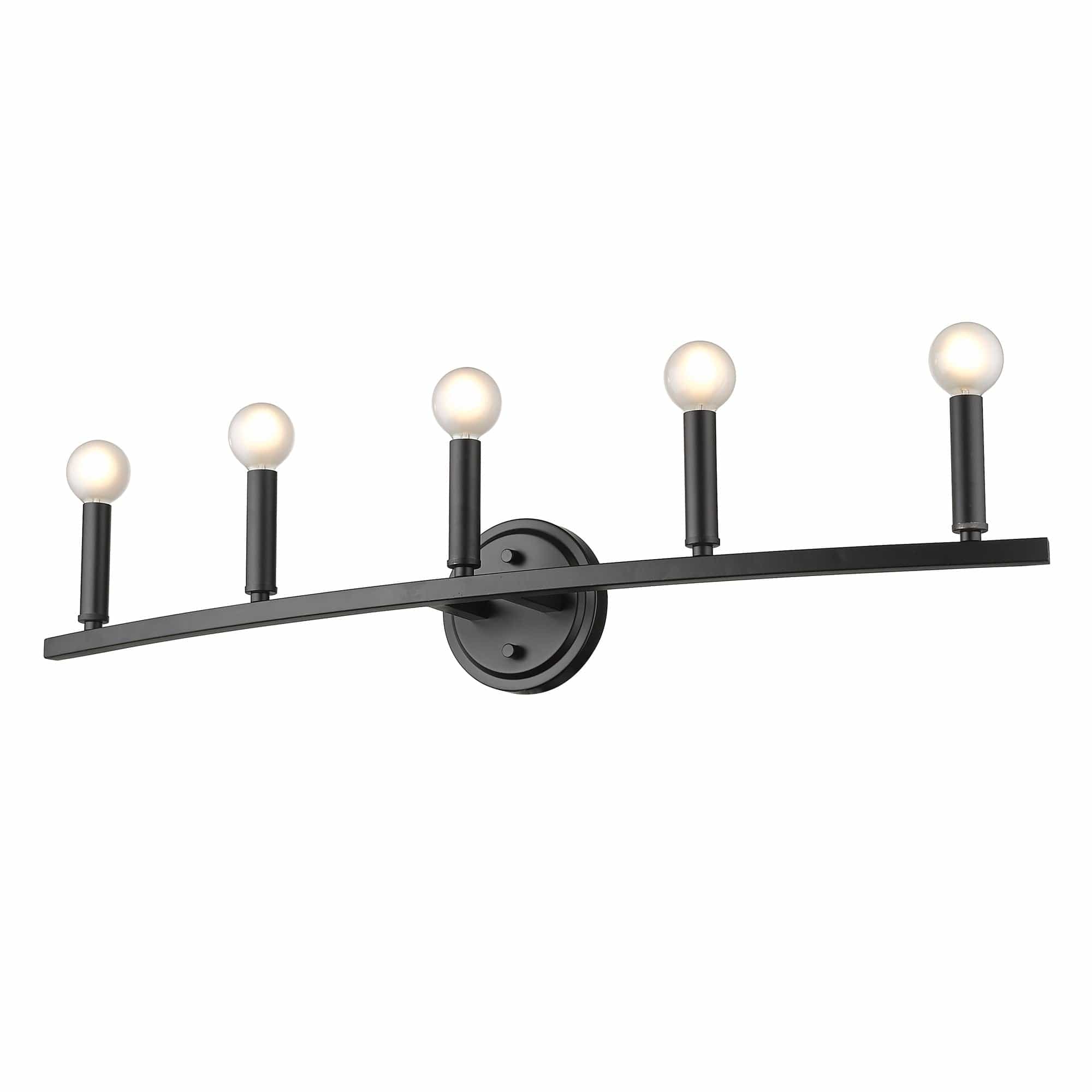 Sawyer 5-Light Matte Black Vanity - Homeroots