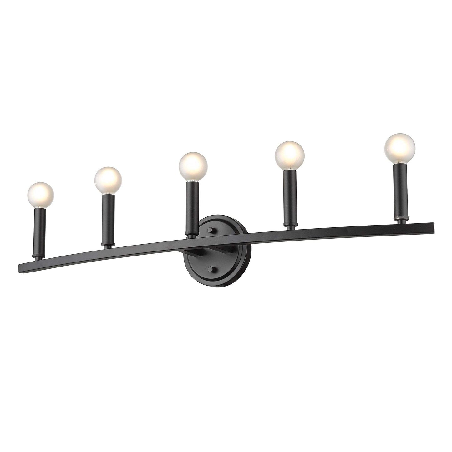 Sawyer 5-Light Matte Black Vanity - Homeroots - Flyclothing LLC
