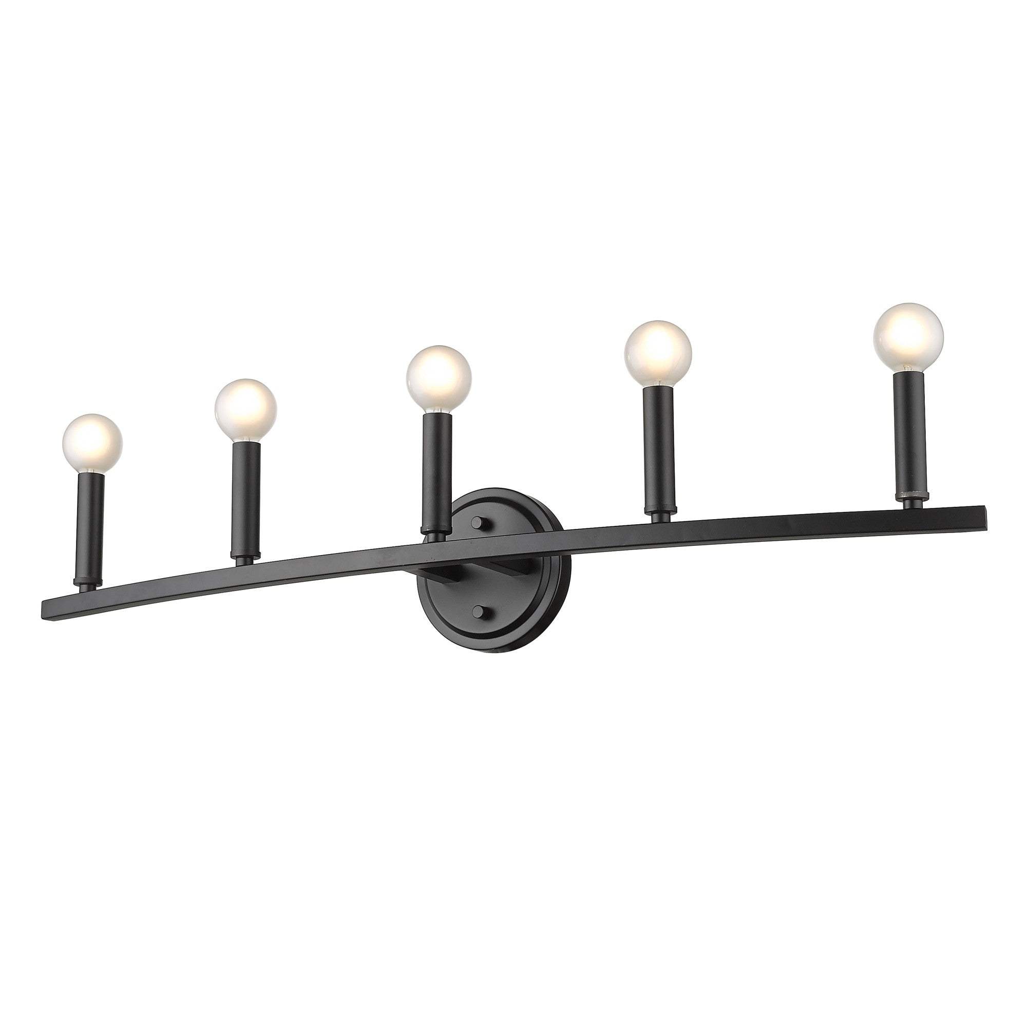 Sawyer 5-Light Matte Black Vanity - Homeroots - Flyclothing LLC