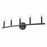 Sawyer 5-Light Matte Black Vanity - Homeroots - Flyclothing LLC