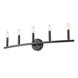 Sawyer 5-Light Matte Black Vanity - Homeroots - Flyclothing LLC