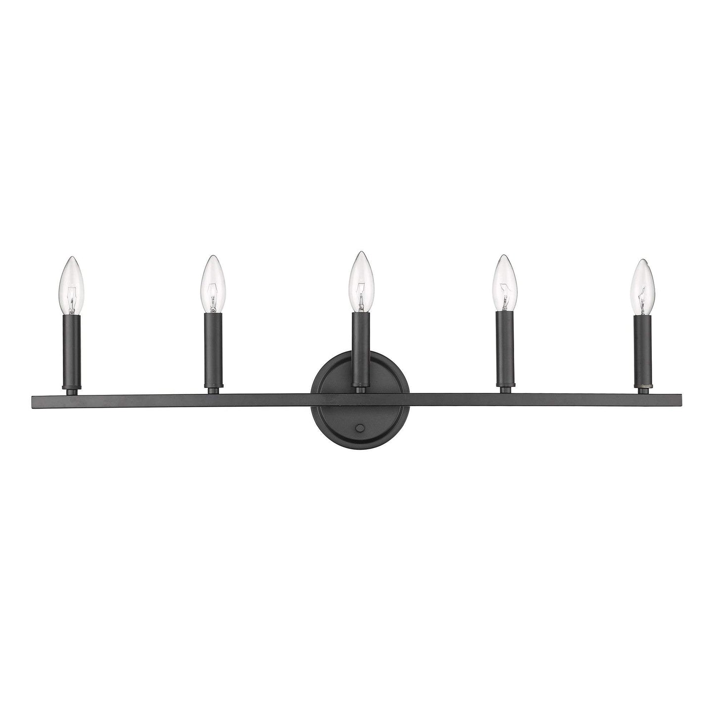 Sawyer 5-Light Matte Black Vanity - Homeroots - Flyclothing LLC