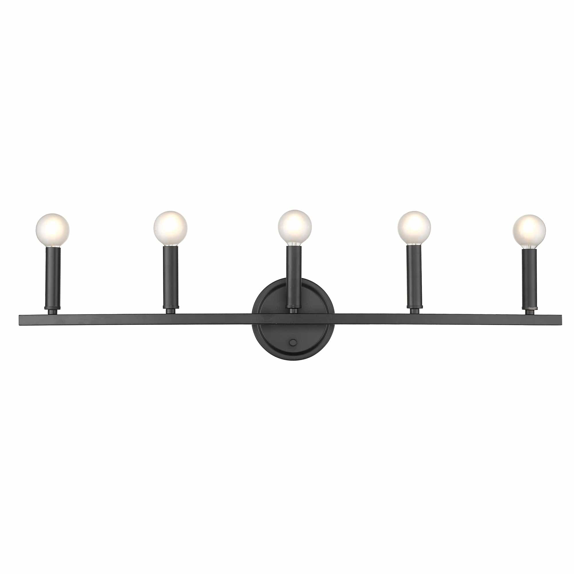 Sawyer 5-Light Matte Black Vanity - Homeroots