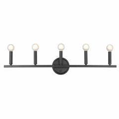 Sawyer 5-Light Matte Black Vanity - Homeroots