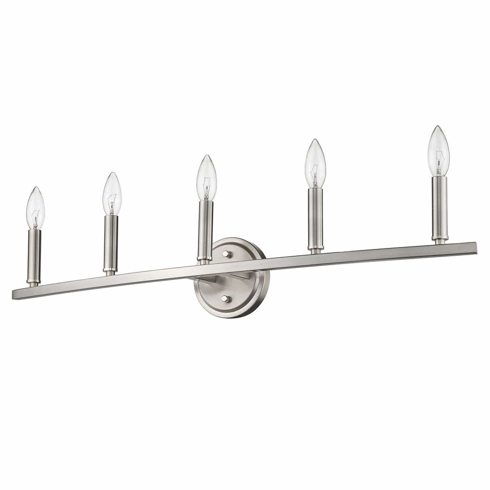 Sawyer 5-Light Satin Nickel Vanity - Homeroots - Flyclothing LLC