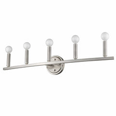Sawyer 5-Light Satin Nickel Vanity - Homeroots