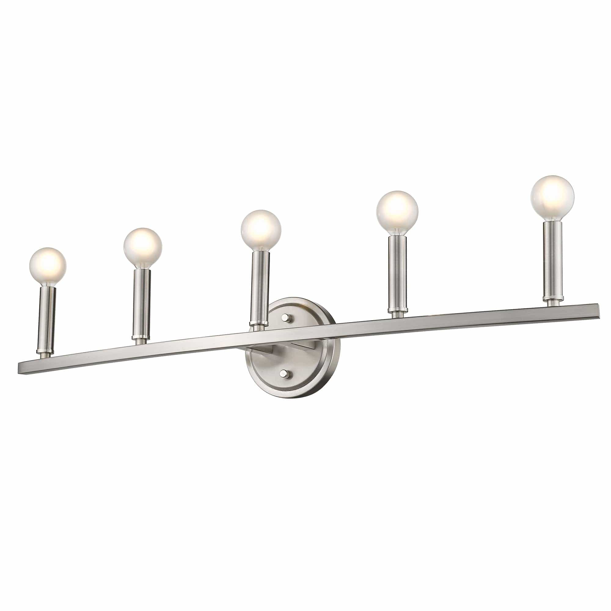 Sawyer 5-Light Satin Nickel Vanity - Homeroots