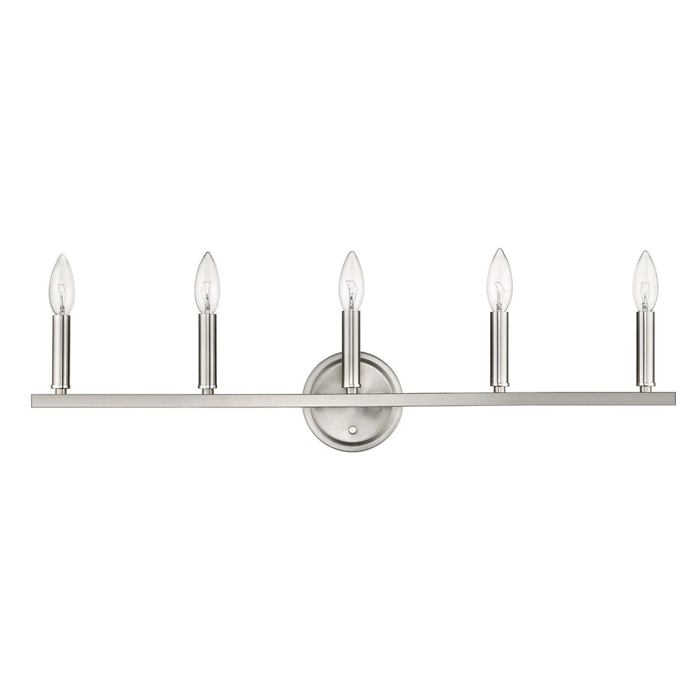 Sawyer 5-Light Satin Nickel Vanity - Homeroots - Flyclothing LLC