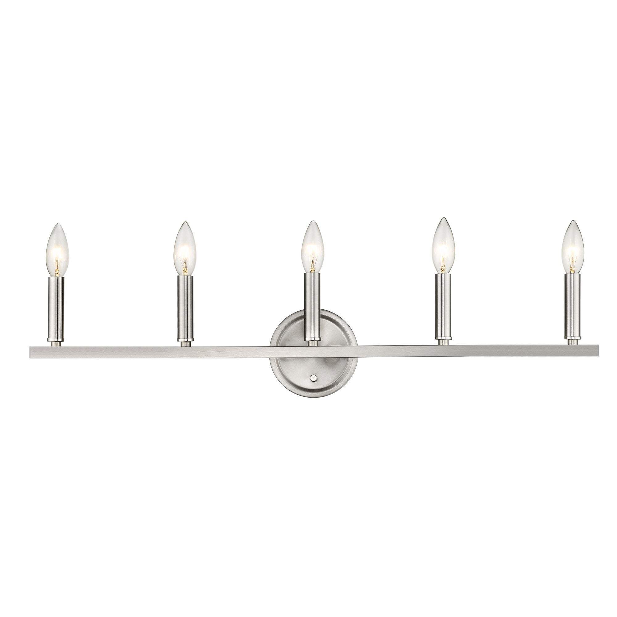 Sawyer 5-Light Satin Nickel Vanity - Homeroots - Flyclothing LLC