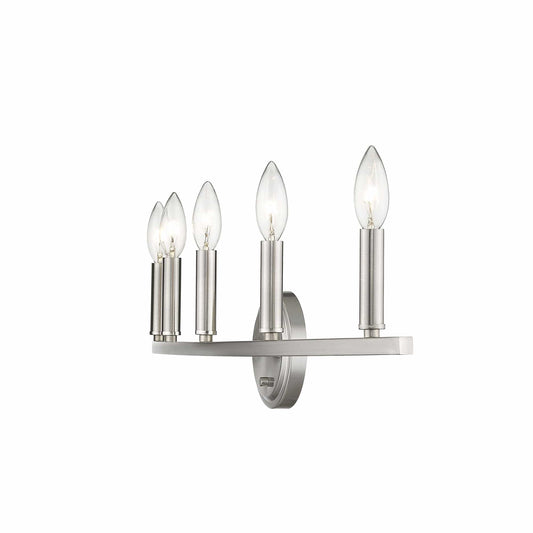Sawyer 5-Light Satin Nickel Vanity - Homeroots
