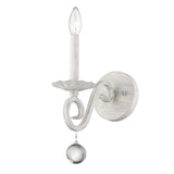 Modern Farmhouse Rustic White and Crystal Wall Sconce - Homeroots - Flyclothing LLC