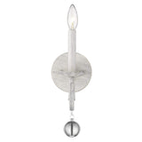 Modern Farmhouse Rustic White and Crystal Wall Sconce - Homeroots - Flyclothing LLC