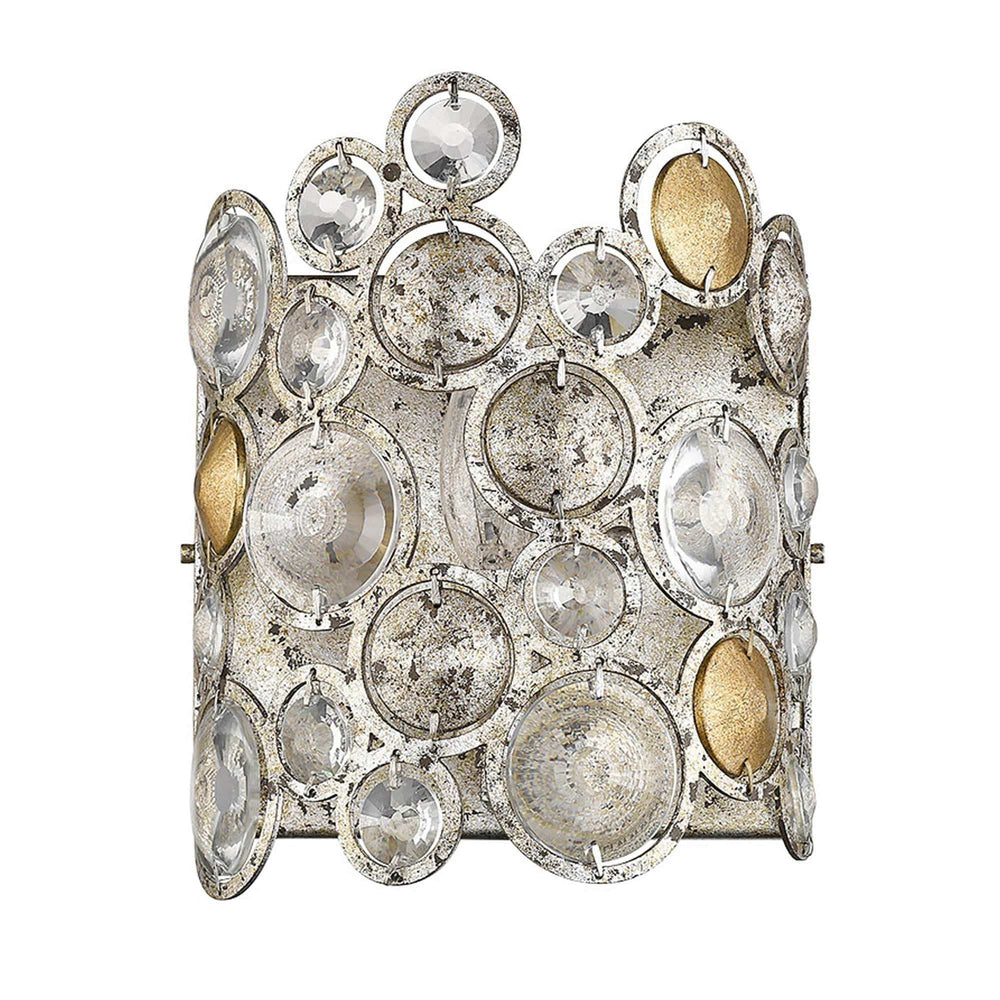 Vitozzi 1-Light Antique Silver Leaf Sconce - Homeroots - Flyclothing LLC