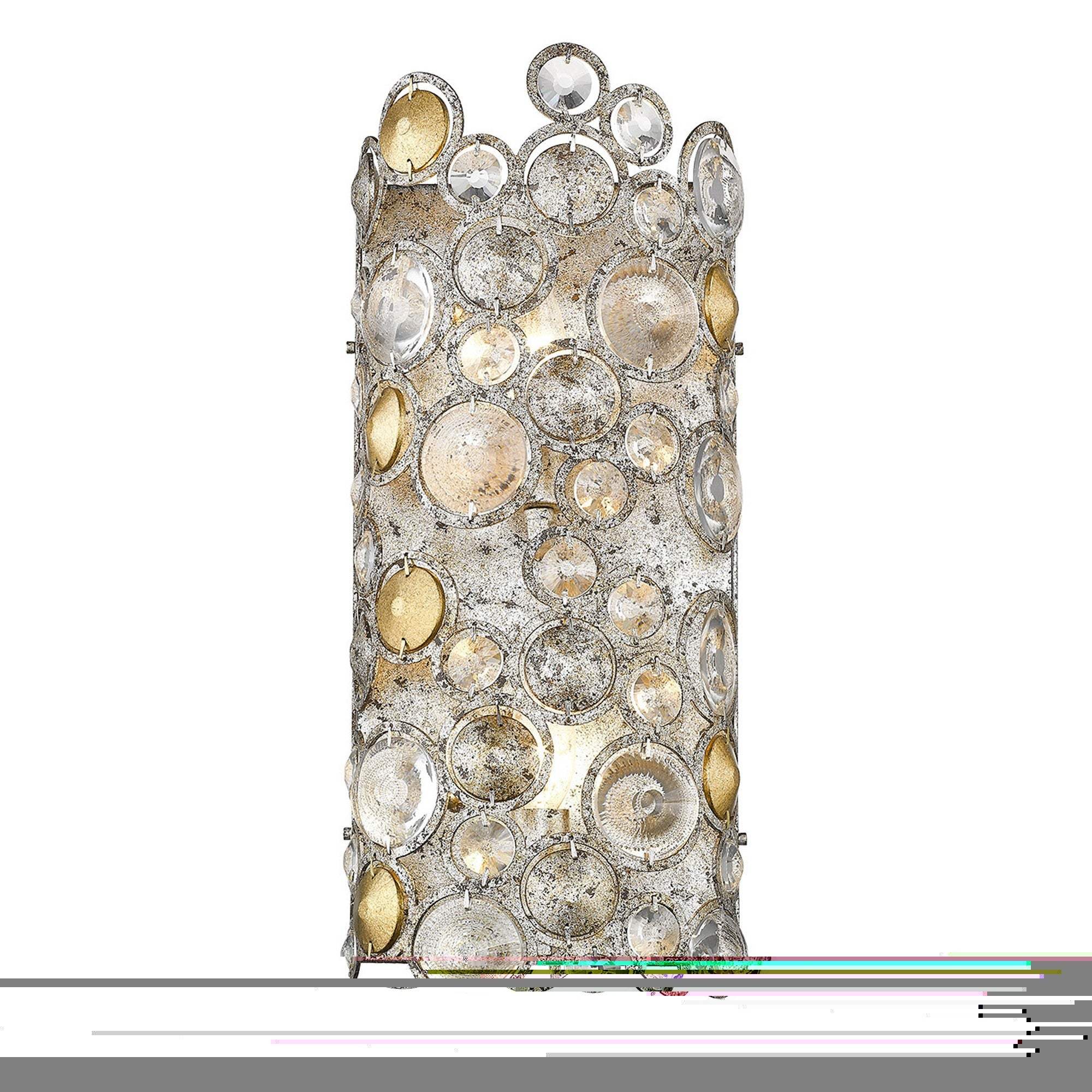 Vitozzi 2-Light Antique Silver Leaf Sconce - Homeroots - Flyclothing LLC