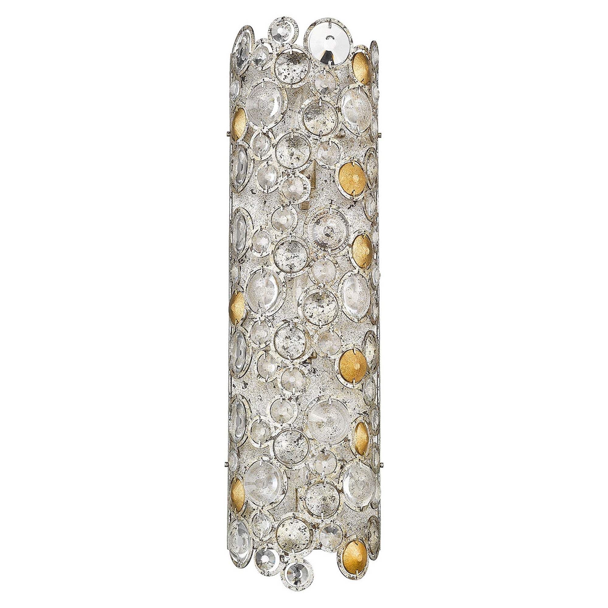 Vitozzi 3-Light Antique Silver Leaf Sconce - Homeroots - Flyclothing LLC