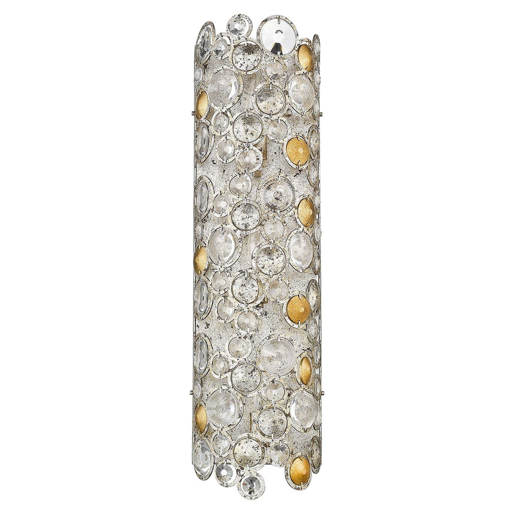 Vitozzi 3-Light Antique Silver Leaf Sconce - Homeroots