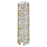 Vitozzi 3-Light Antique Silver Leaf Sconce - Homeroots
