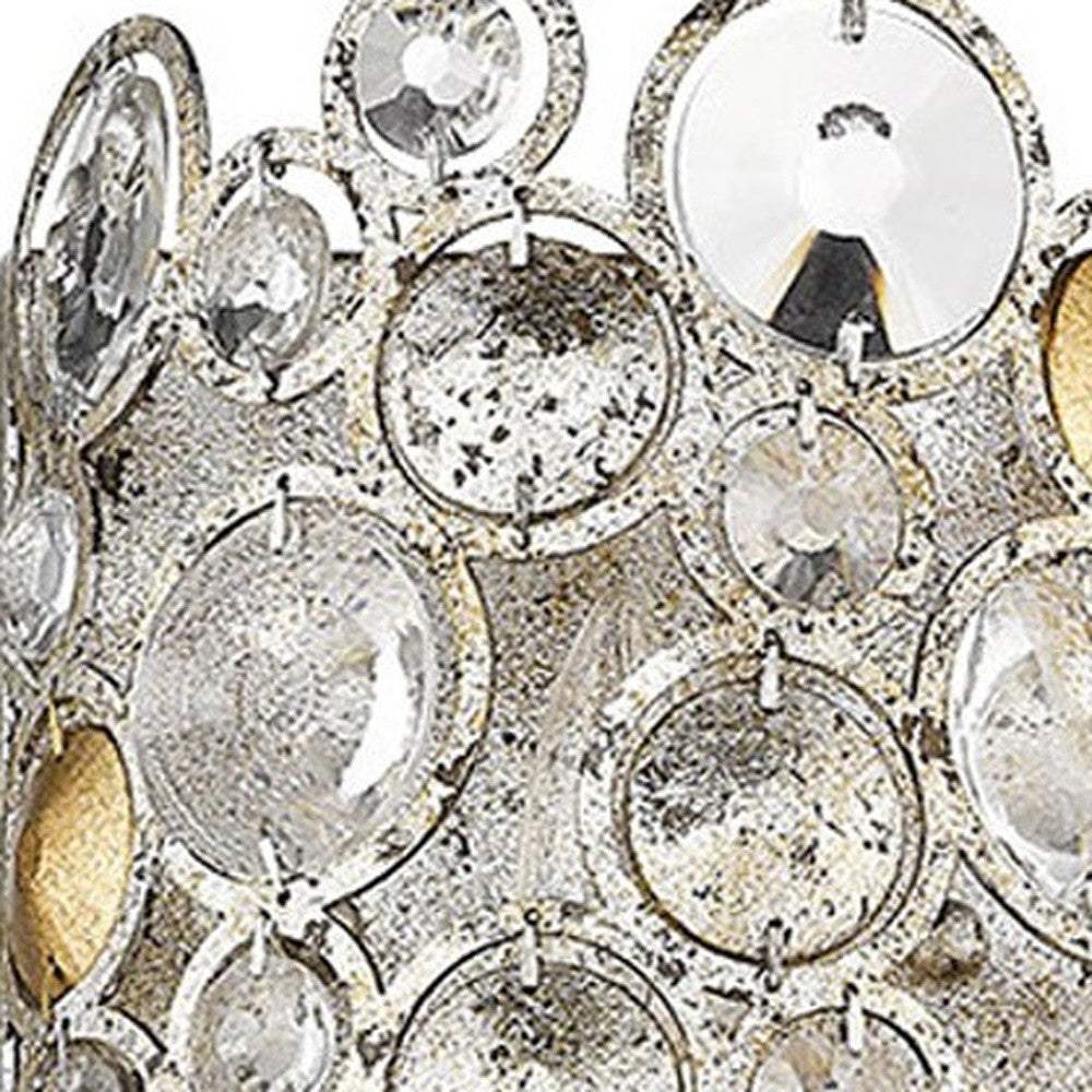 Vitozzi 3-Light Antique Silver Leaf Sconce - Homeroots - Flyclothing LLC