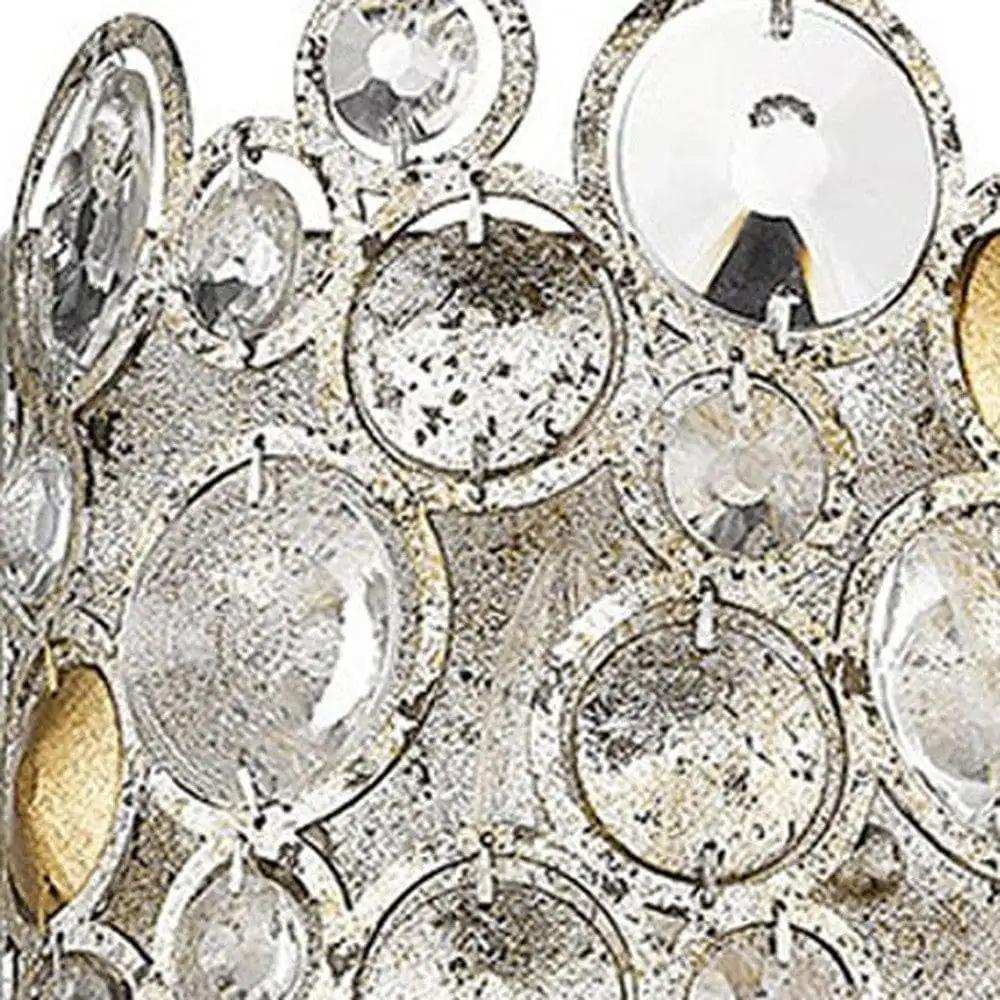 Vitozzi 3-Light Antique Silver Leaf Sconce - Homeroots - Flyclothing LLC