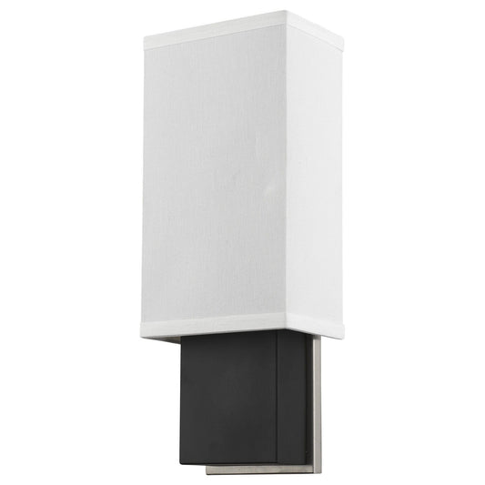 Rectangular Wall Sconce with Linen Fabric Shade - Homeroots