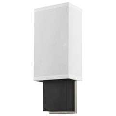 Rectangular Wall Sconce with Linen Fabric Shade - Homeroots