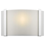Polished Chrome Wall Sconce with Frosted Glass Shade - Homeroots - Flyclothing LLC