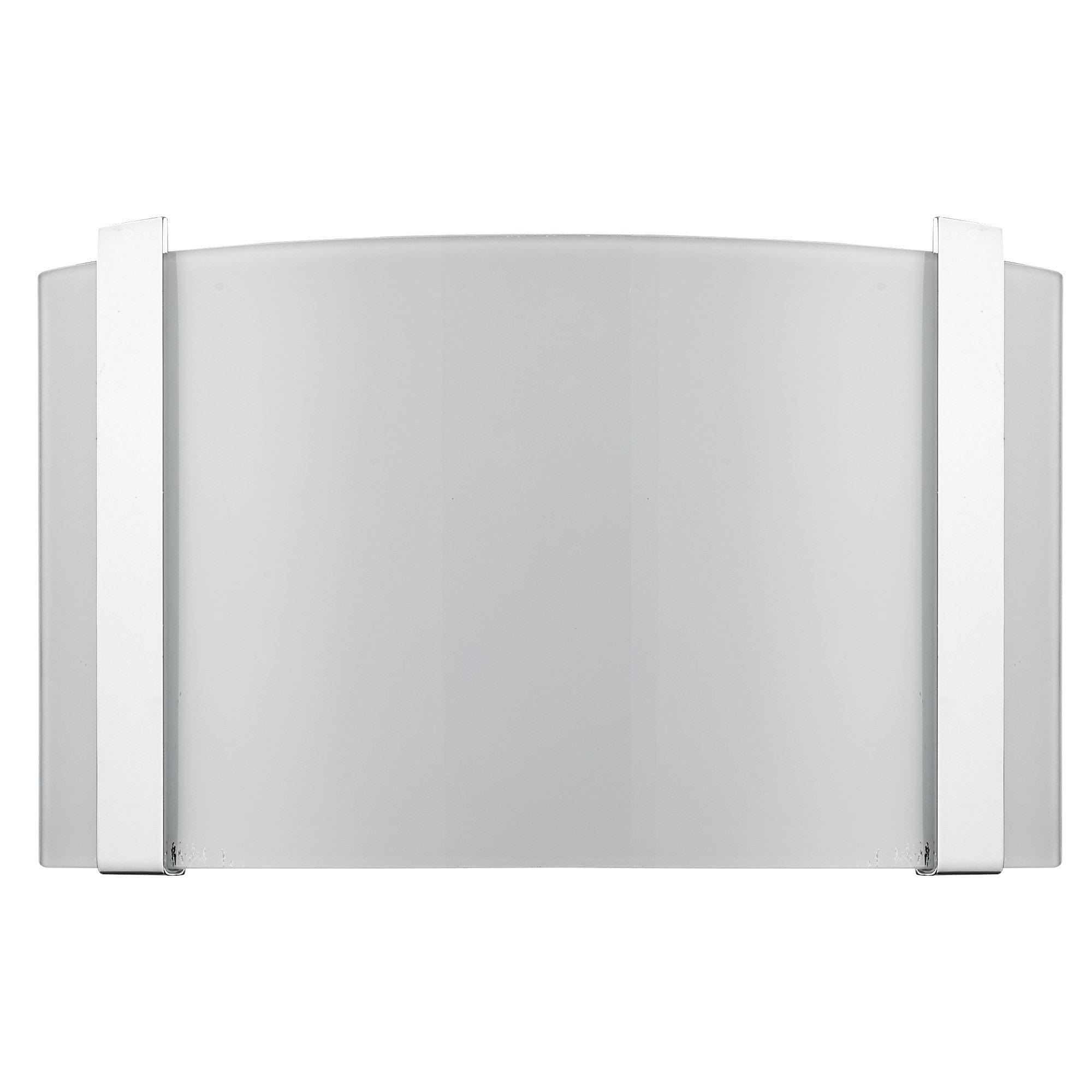 Polished Chrome Wall Sconce with Frosted Glass Shade - Homeroots