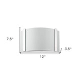 Polished Chrome Wall Sconce with Frosted Glass Shade - Homeroots - Flyclothing LLC