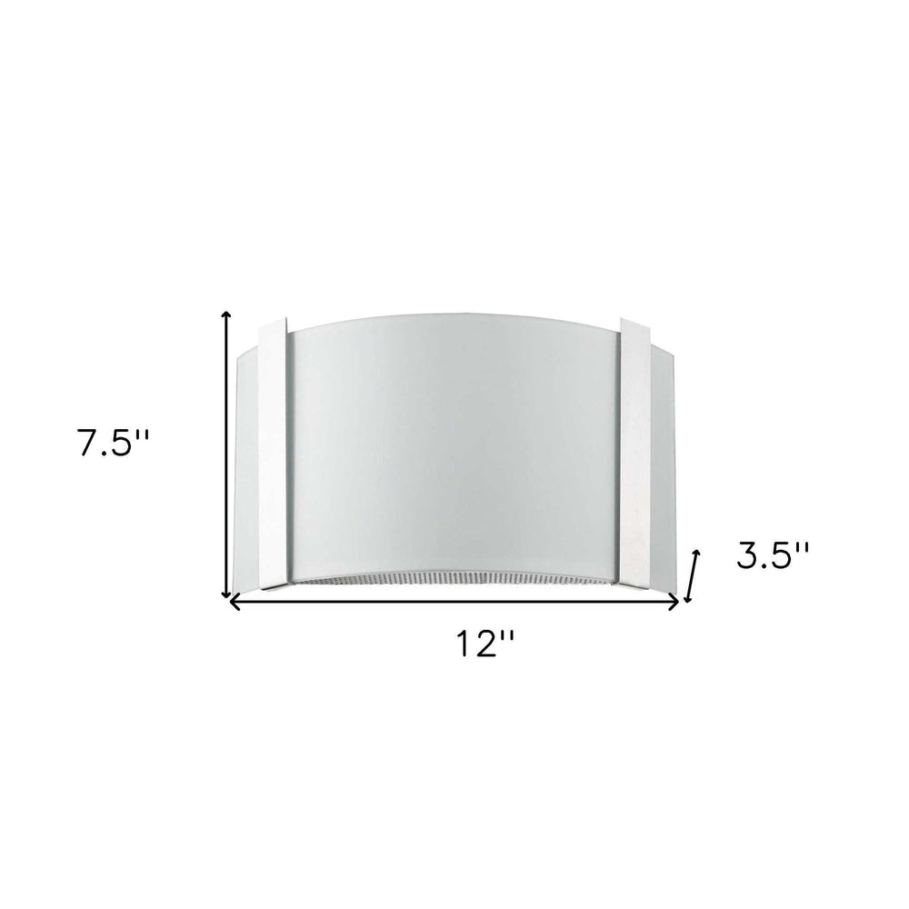 Polished Chrome Wall Sconce with Frosted Glass Shade - Homeroots - Flyclothing LLC