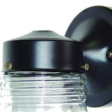 Black Standard Jelly Jar One Light Outdoor Wall Light - Homeroots