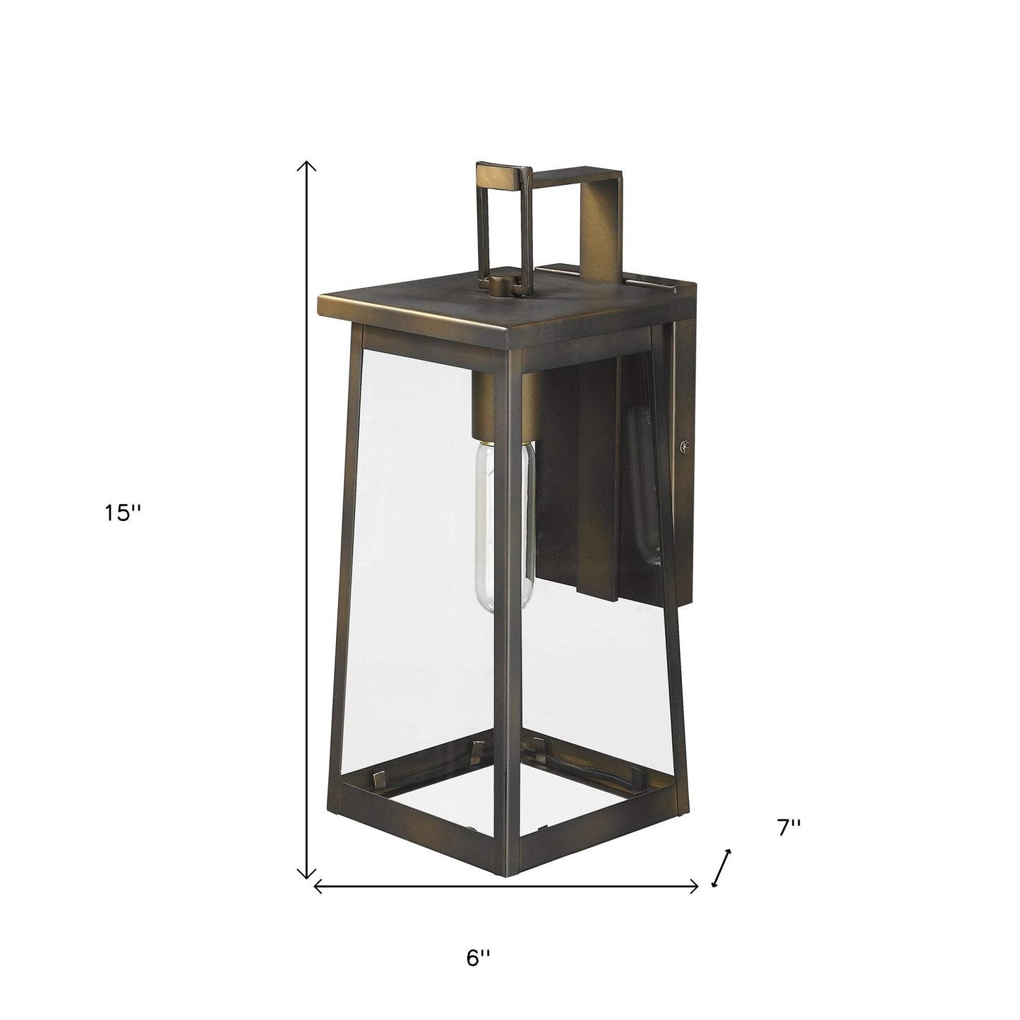 Burnished Bronze Contempo Elongated Outdoor Wall Light - Homeroots - Flyclothing LLC