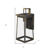 Burnished Bronze Contempo Elongated Outdoor Wall Light - Homeroots - Flyclothing LLC