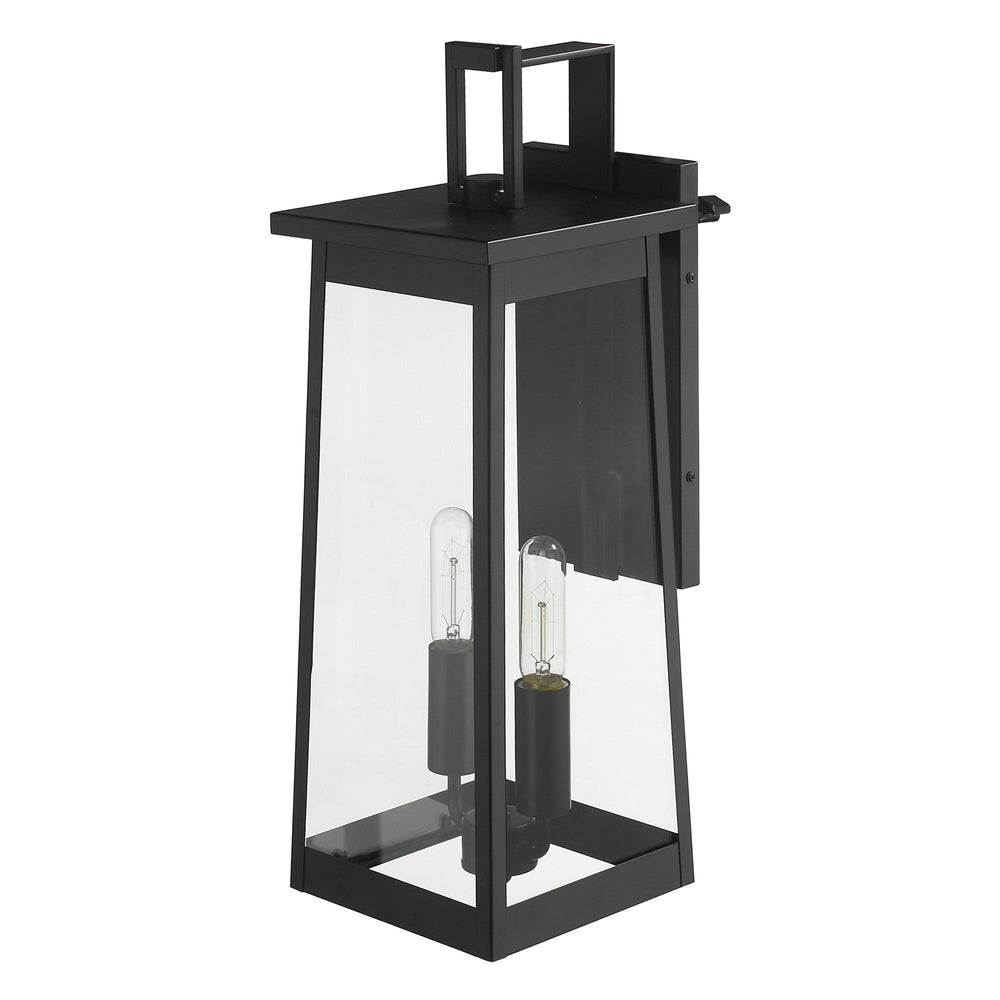 Alden 2-Light Matte Black Wall Light - Homeroots